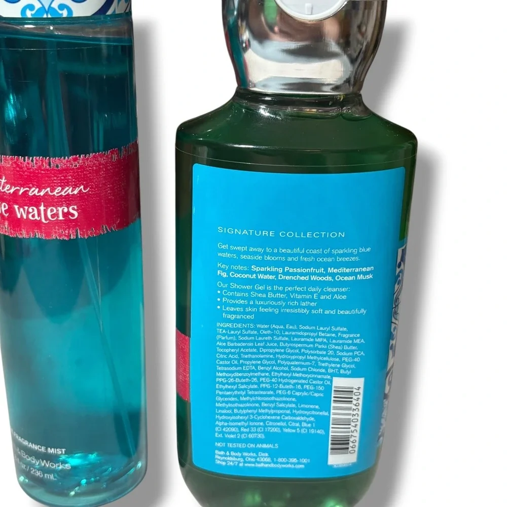 Bath & Body Works Mediterranean Blue Waters Shower Gel & Fragrance Mist Set